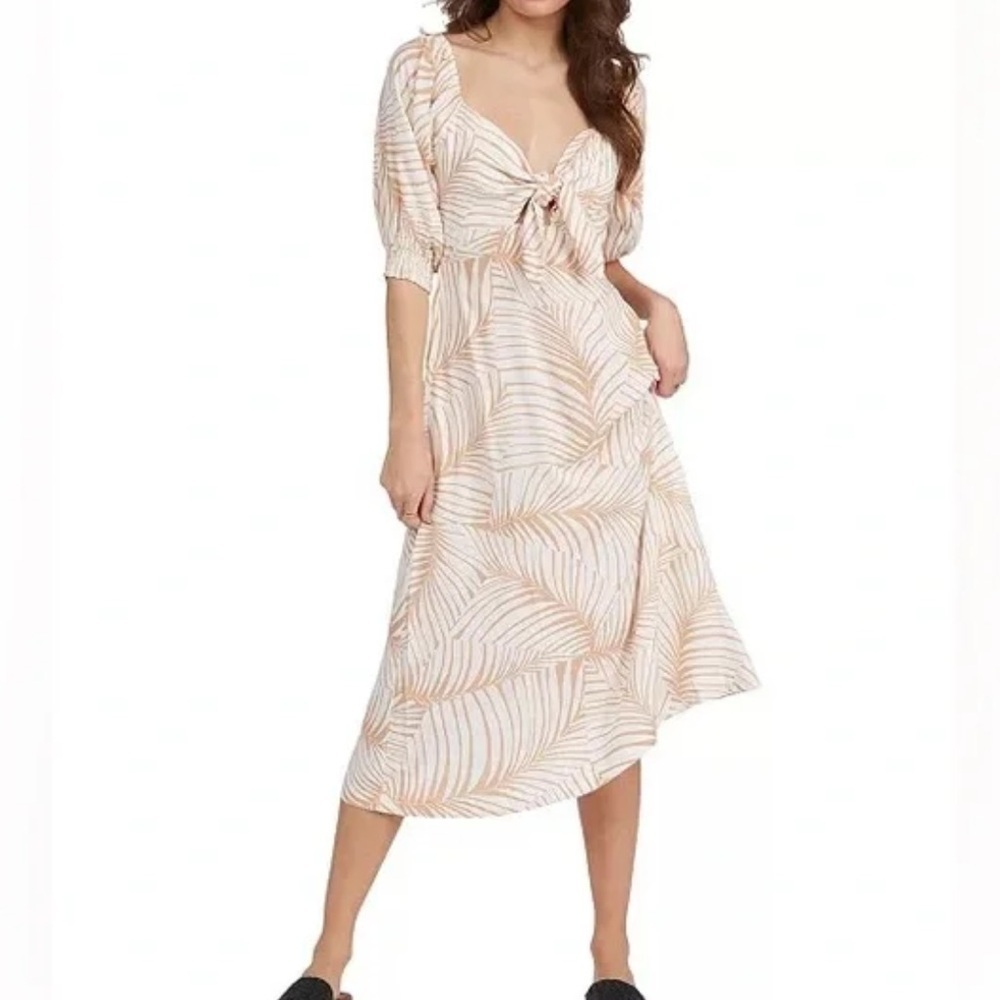 NWT Roxy Evening Delight Midi Dress in Hawaiian Prints